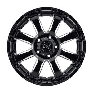 Black Rhino Sierra 18x9.0 5x150 ET12 CB 110.1 Gloss Black w/Milled Spokes Wheel