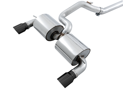 AWE Tuning Ford Focus RS Touring Edition Cat-Back Exhaust - Non-Resonated - Diamond Black Tips