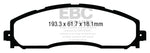 EBC 13+ Ford F250 (inc Super Duty) 6.2 (2WD) Ultimax2 Rear Brake Pads