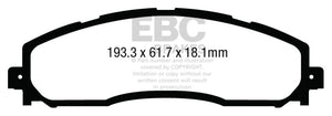 EBC 13+ Ford F250 (inc Super Duty) 6.2 (2WD) Ultimax2 Rear Brake Pads