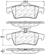 StopTech Performance 07-09 Mazdaspeed3 / 06-07 Mazdaspeed6 / 06-07 Mazda3 Rear Brake Pads