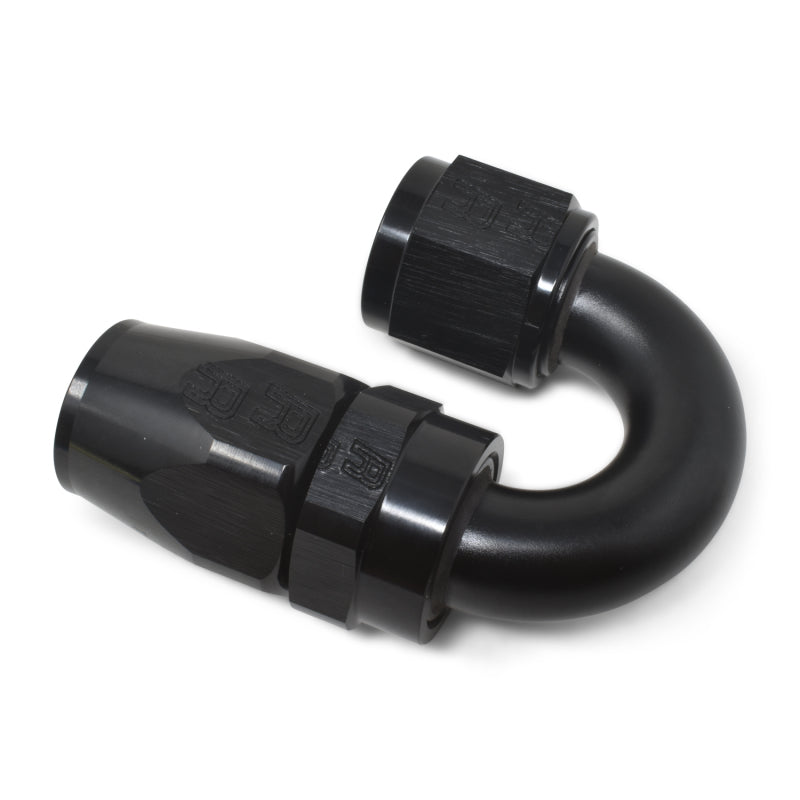 Russell Performance -12 AN Black 180 Degree Full Flow Swivel Hose End