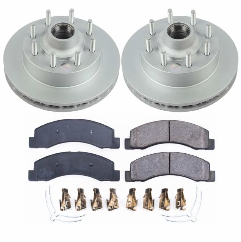 Power Stop 03-04 Ford F-350 Super Duty Front Z17 Coated Brake Kit