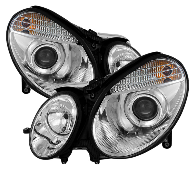 Spyder Mercedes Benz E-Class 03-06 Projector Headlights Xenon/HID Model- Chrm PRO-YD-MBW21103-HID-C