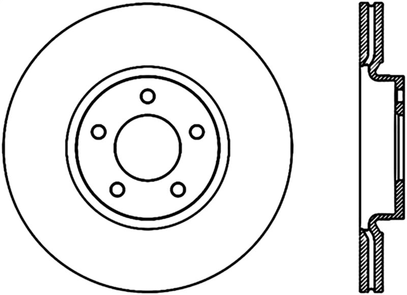 StopTech 07-09 Mazda 3 Right Front Slotted & Drilled Rotors