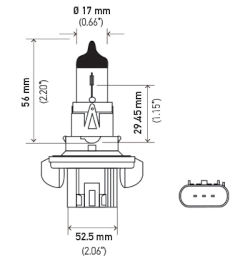 Hella Bulb H13 12V 60/55W P264T T4 +50