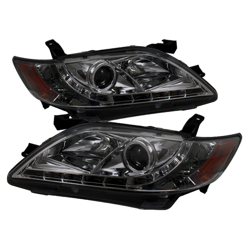 Spyder Toyota Camry 07-09 Projector Headlights DRL Smoke High H1 Low H7 PRO-YD-TCAM07-DRL-SM