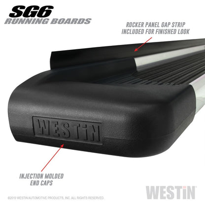 Westin SG6 Polished Aluminum Running Boards 74.25 in - Polished