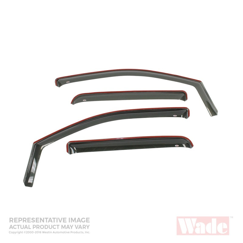 Westin 2007-2018 Jeep Wrangler Unlimited 4dr In-Channel Wind Deflector 4pc - Smoke