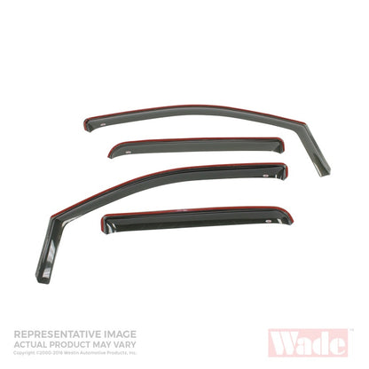Westin 2007-2018 Jeep Wrangler Unlimited 4dr In-Channel Wind Deflector 4pc - Smoke