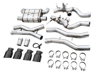 AWE Tuning SwitchPath Cat-Back Exhaust for BMW G8X M3/M4 - Diamond Black Tips