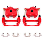 Power Stop 93-95 Honda Civic Front Red Calipers w/Brackets - Pair