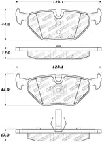 StopTech Street Touring 01-02 BMW Z3 / 03-09 Z4 / 10/90-07 3 Series Rear Brake Pads