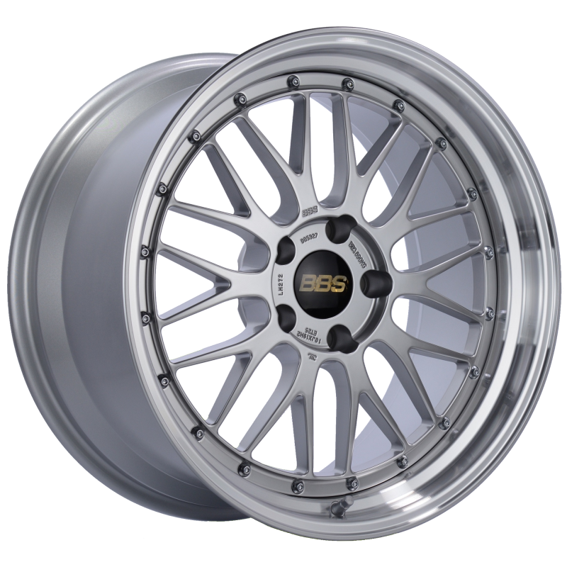 BBS LM 19x9.5 5x120 ET48 Diamond Silver Center Diamond Cut Lip Wheel -82mm PFS/Clip Required