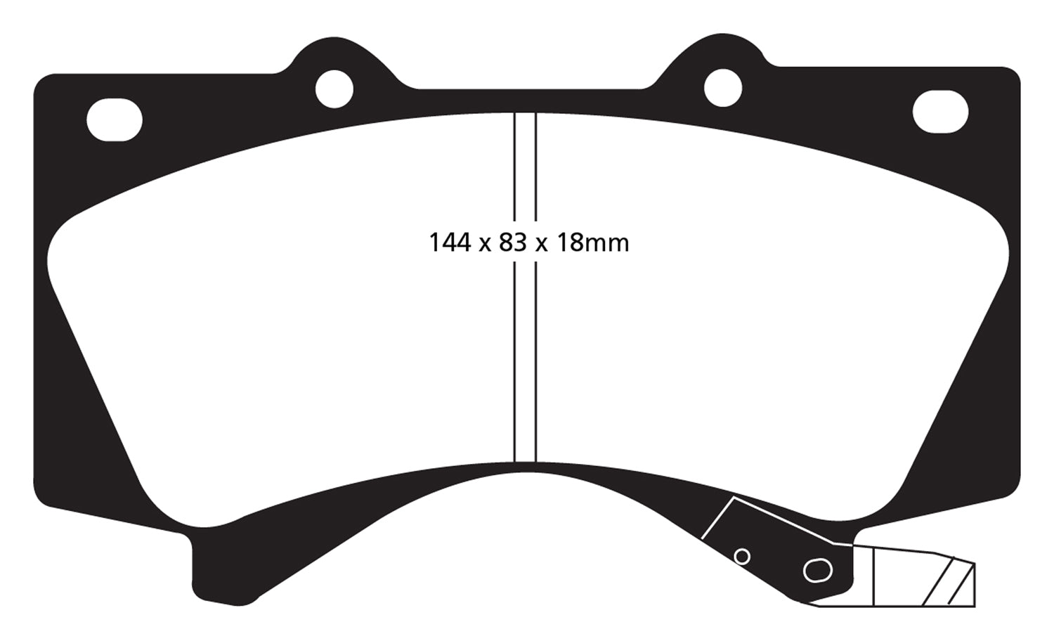 Greenstuff 7000 brake pads for truck/SUV with ceramic pad characteristics.