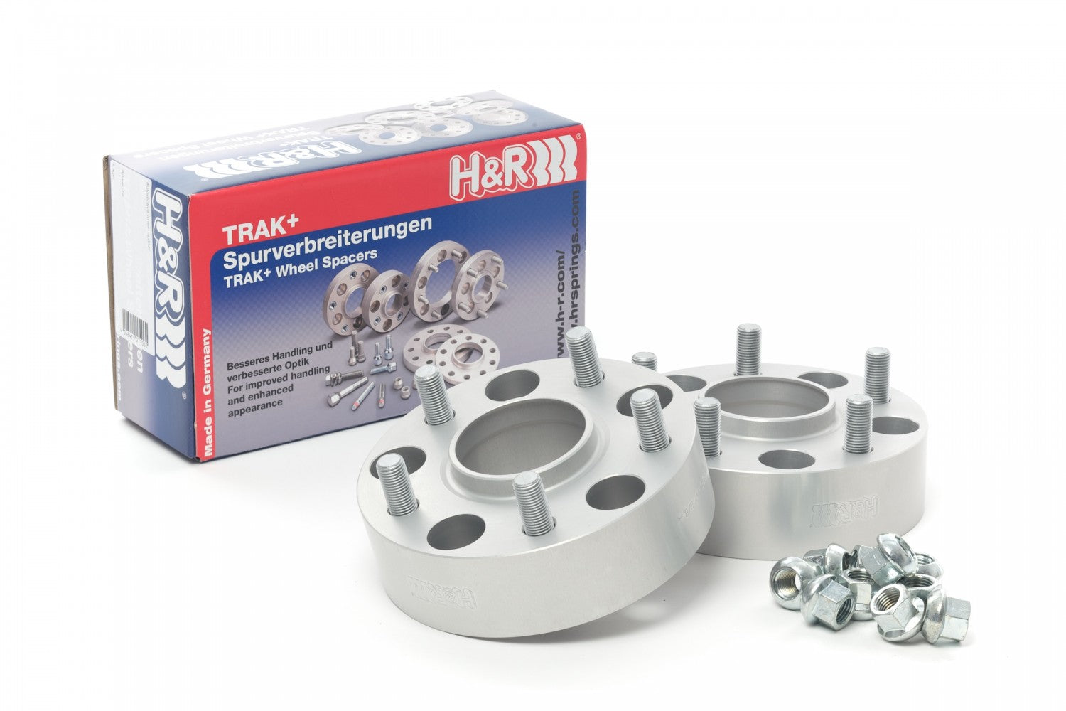 H&R TRAK+ Wheel Spacers - Pair - DRM Series - 25mm 5x114.3 / 64.1 / 12x1.5 - 5065640 - BLACK