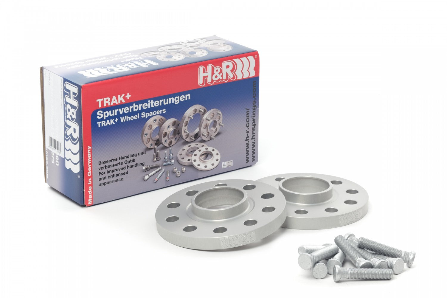 H&R TRAK+ Wheel Spacers - Pair - DRS Series - 15mm 5x114.3 / 64.1 / 12x1.5 - 3065640 - SILVER