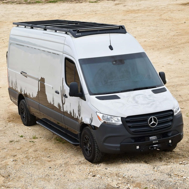 Westin 19-23 Mercedes-Benz Sprinter 144in WB/High Roof Mesa Roof Rack - Textured Black