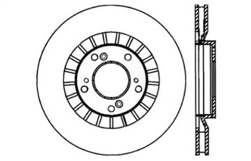 StopTech 00-09 Honda S2000 Front Cryo Drilled Left Rotor