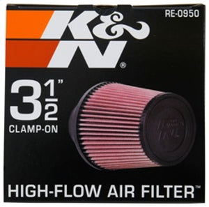 K&N Universal Rubber Filter 3 1/2inch ID FLG / 6inch Base / 4-5/8inch Top / 6inch Height