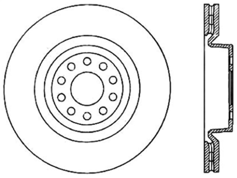 StopTech 04-09 Audi S4 Drilled Left Front Rotor