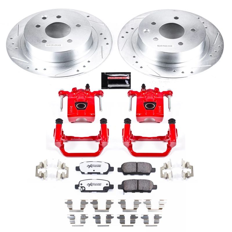 Power Stop 07-10 Nissan Altima Rear Z26 Street Warrior Brake Kit w/Calipers