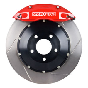 StopTech 08-09 Evo X Rear BBK w/ Red ST-40 Calipers Slotted 355x32mm Rotors Pads and SS Lines