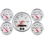 Autometer Arctic White 3-3/8in Electric Speedometer with 2-1/16in Volt/Water/Oil/Fuel