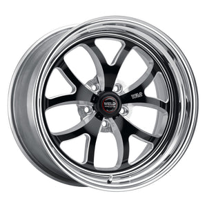 Weld S76 17x8 / 5x4.75 BP / 4.4in. BS Black Wheel (Low Pad) - Non-Beadlock