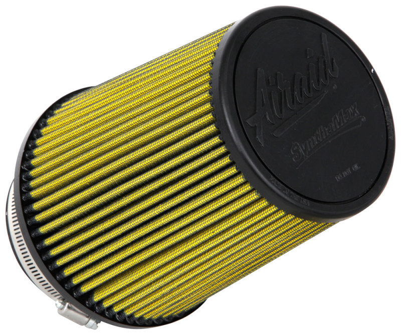 Airaid Universal Air Filter - Cone 4in Flange x 6in Base x 4-5/8in Top x 7in Height - Synthamax