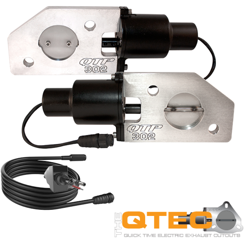 QTP 12-13 Ford Mustang Boss 302 Bolt-On QTEC Electric Cutout Valve - Single