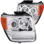 ANZO 2007-2012 Dodge Nitro Projector Headlights w/ Halo Chrome (CCFL) G2