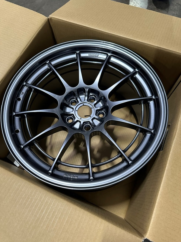 Enkei NT03+M 18x9.5 5x114.3 27mm Offset 72.6mm Bore Gunmetal Wheel *MOQ 40