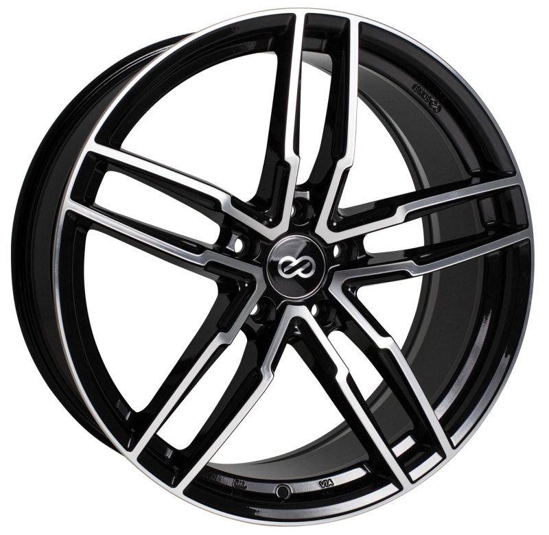 Enkei SS05 18x8.0 5x114.3 38mm Offset 72.6mm Bore Black Machined Wheel