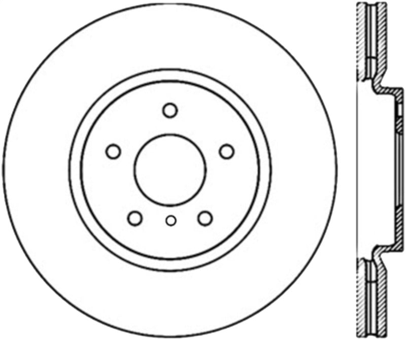 StopTech Power Slot 09 Nissan 370z / 08-09 Infiniti G37 Slotted Front Left CRYO Rotor