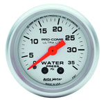 Autometer Ultra-Lite 52mm 35 PSI Mechanical Water Pressure Gauge