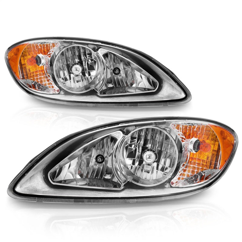 ANZO 2008-2016 International Prostar Crystal Headlights Chrome Housing