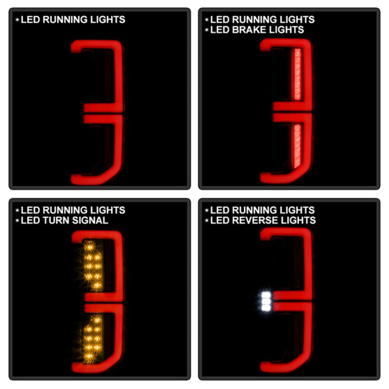 Spyder 21-23 Ford Bronco (Factory LED Model Only) LED Tail Lights - Black (ALT-YD-FB21LED-LED-BK)