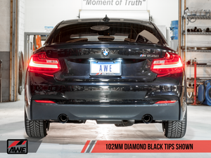 AWE Tuning BMW F22 M235i / M240i Touring Edition Axle-Back Exhaust - Diamond Black Tips (102mm)