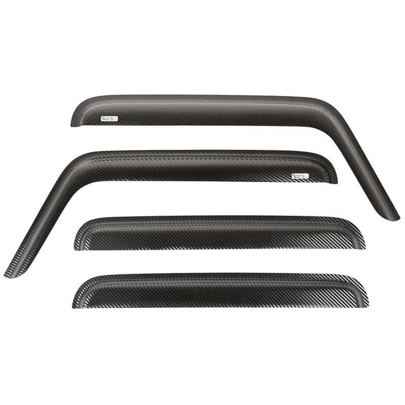 Rugged Ridge Window Visors Carbon Fiber 4Door 07-18 Jeep Wrangler