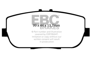 EBC 06-15 Mazda Miata MX5 2.0 Ultimax2 Rear Brake Pads