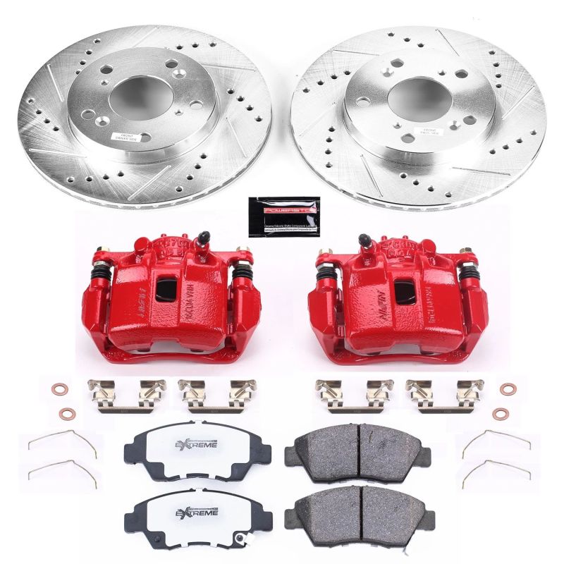 Power Stop 13-15 Acura ILX Front Z26 Street Warrior Brake Kit w/Calipers