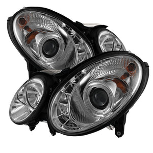 Spyder Mercedes Benz E-Class 07-09 Projector Headlights Halogen - DRL Chrm PRO-YD-MBW21107-DRL-C