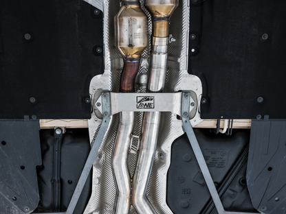 AWE Tuning BMW F8X M3/M4 Track Edition Cat-Back Exhaust - Chrome Silver Tips