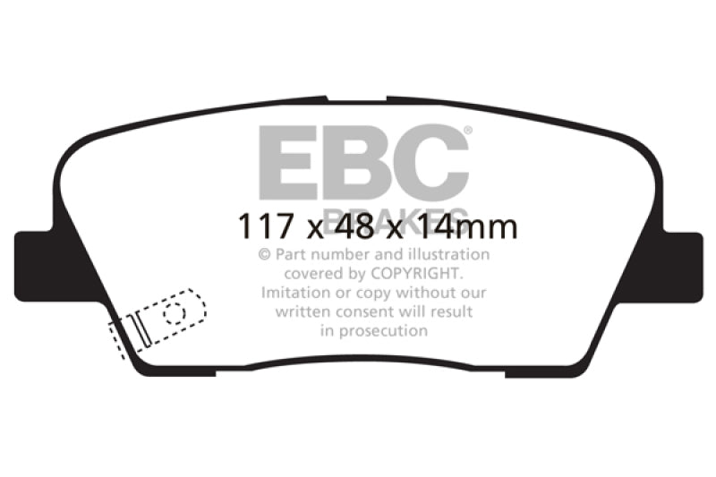 EBC 06-09 Hyundai Entourage 3.8 Ultimax2 Rear Brake Pads