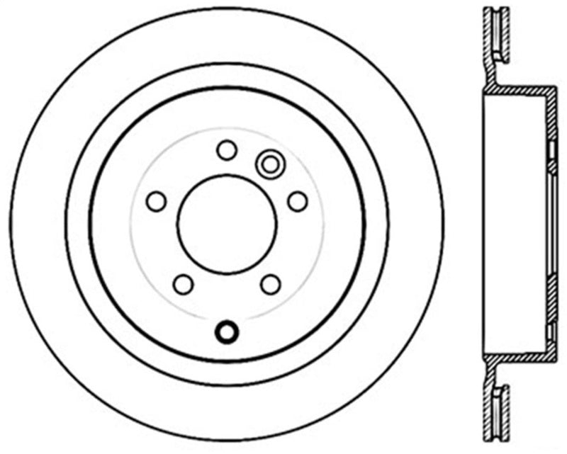 StopTech 05-09 Land Rover LR3 / 06-13 Land Rover Range Rover Sport Drilled Left Rear Cryo Rotor