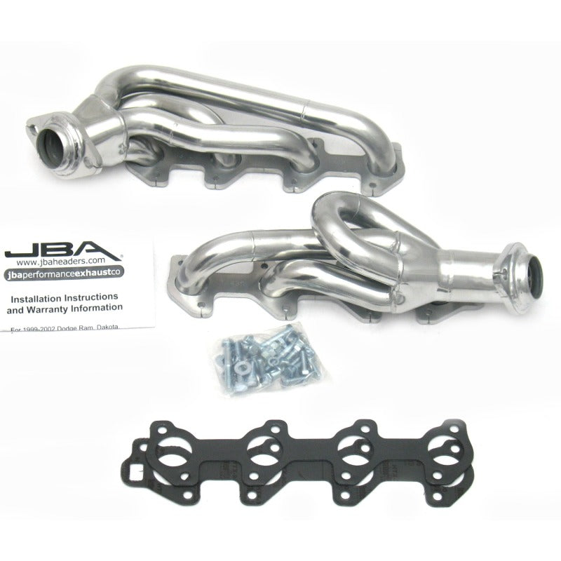 JBA 00-03 Dodge 4.7L PowerTech 1-1/2in Primary Silver Ctd Cat4Ward Header