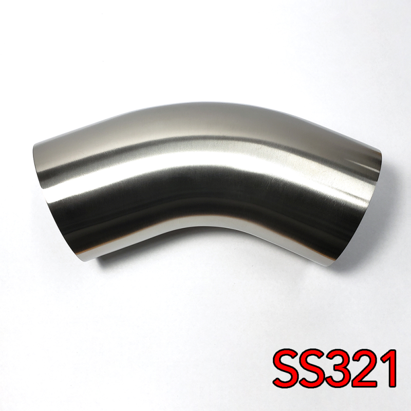 Stainless Bros 3.5in SS321 45 Deg Mandrel Bend Elbow - 1D Radius 16GA/.065in Wall (No Leg)