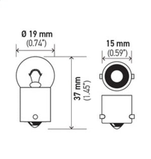 Hella Bulb 5008 12V 10W BA15s B6