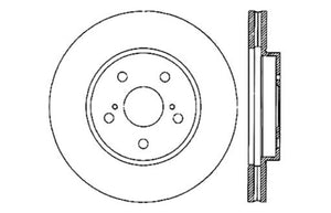 StopTech 04 Lexus RX330 SportStop Slotted & Drilled Right Rear Rotor